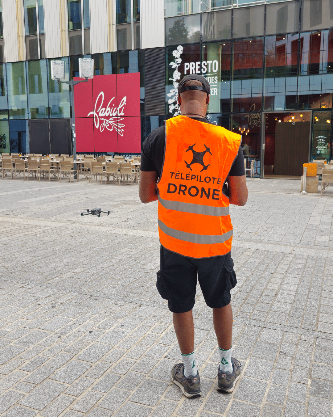 Vue aérienne d'un restaurant Fabioli réalisée par DM Drone