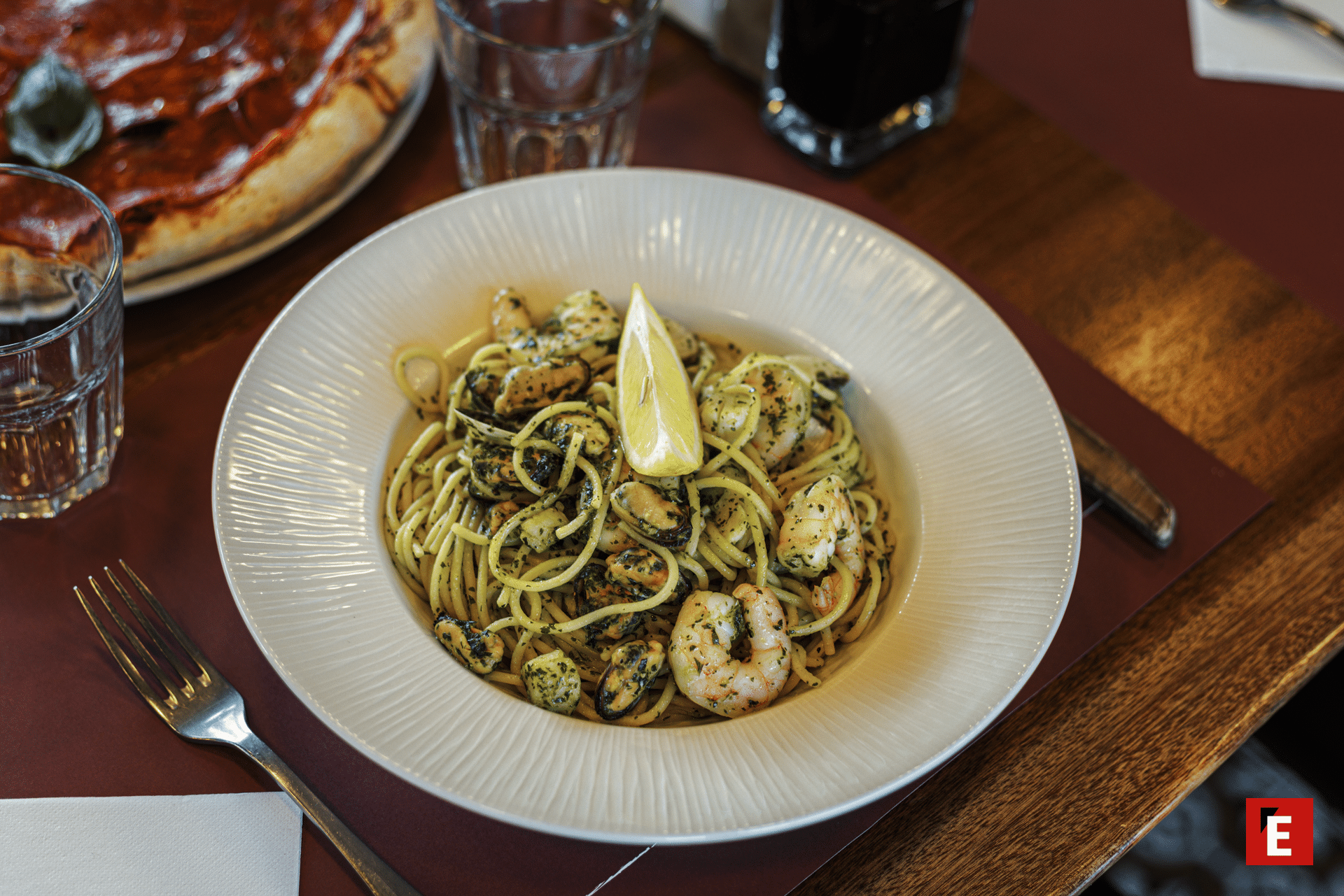 Plat de pâtes italiennes servi chez Fabioli