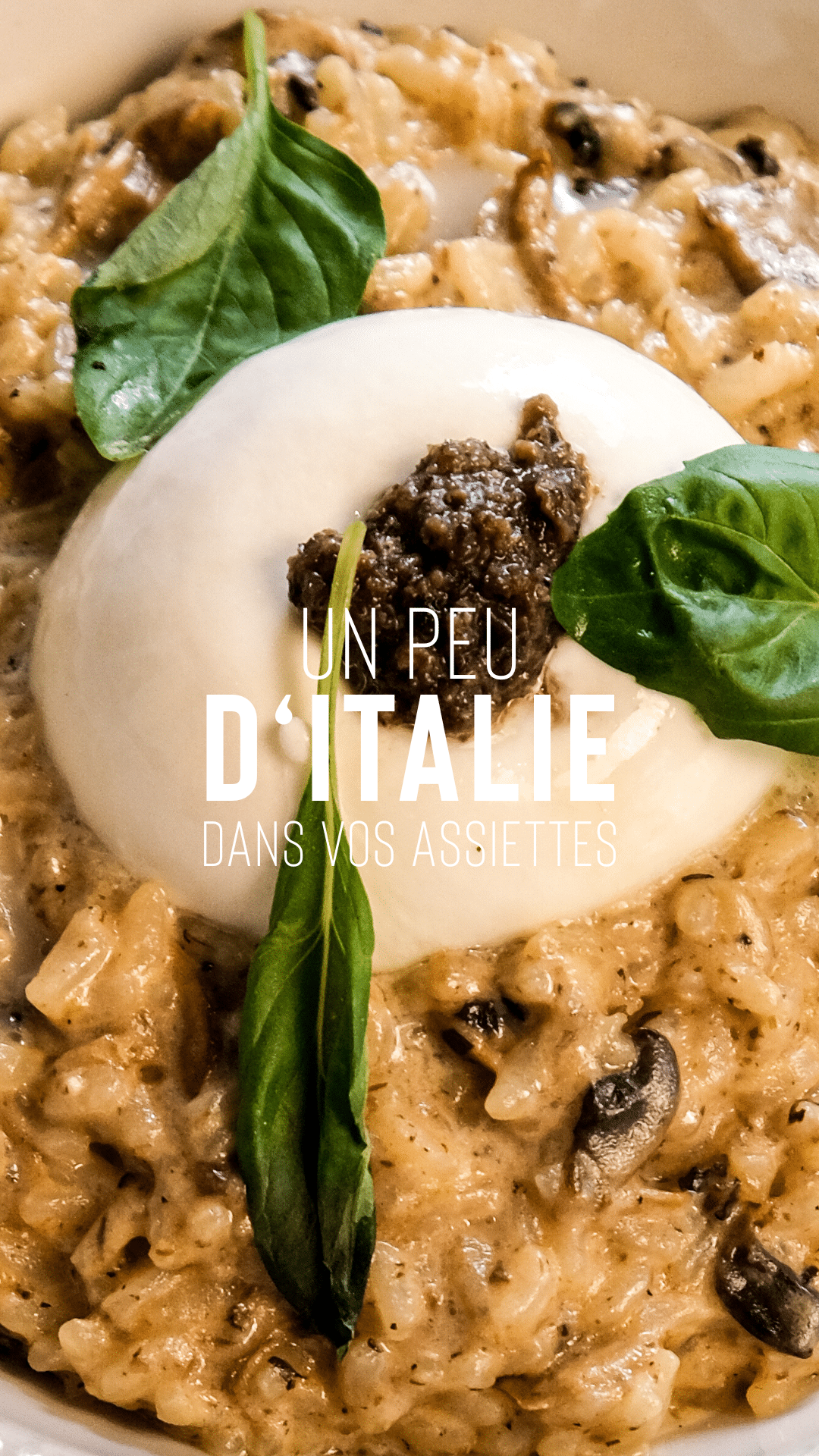 Risotto aux champignons, burrata et truffe, un peu d'Italie dans vos assiettes