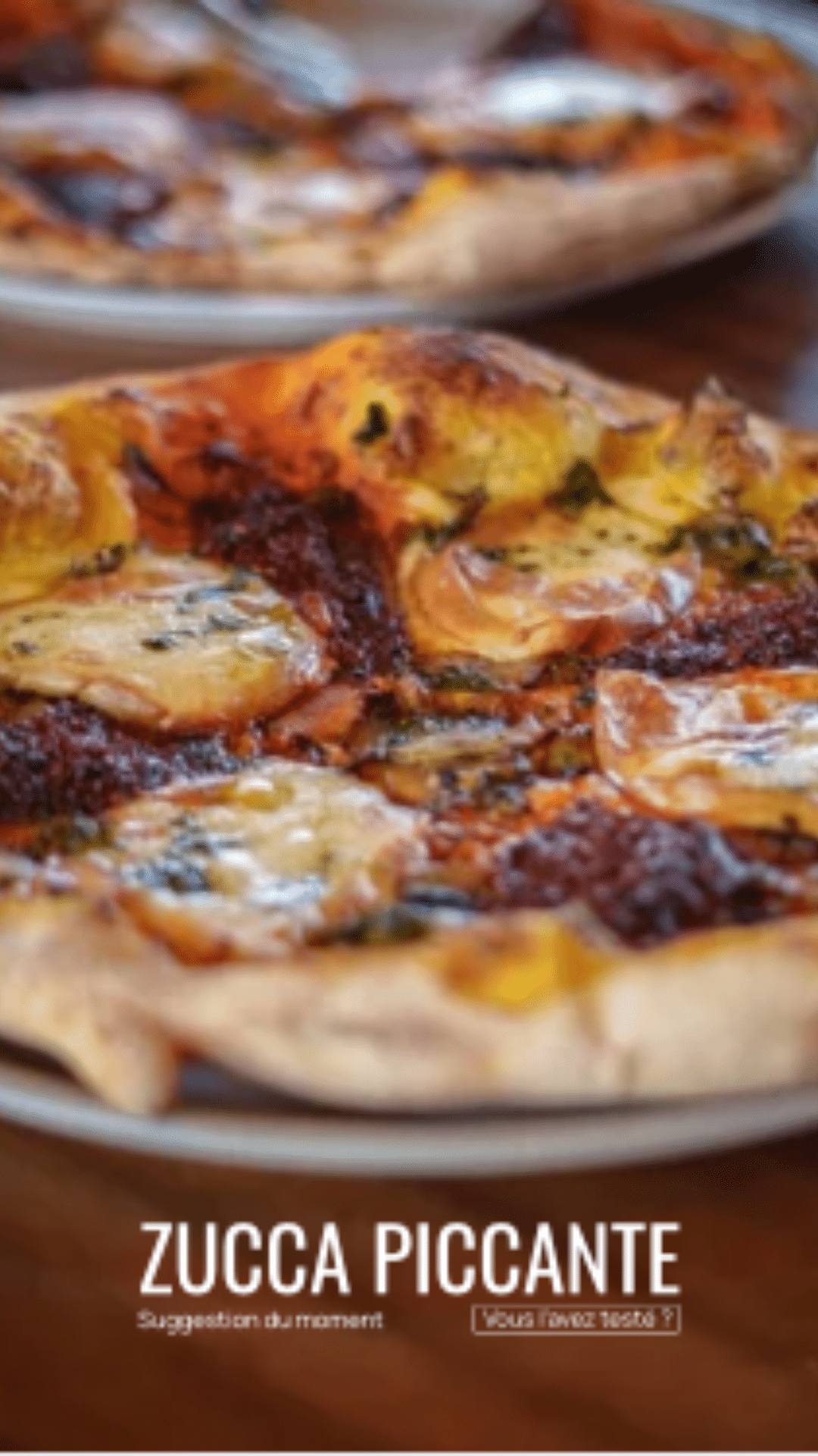 Pizza Zucca Piccante à la courge, suggestion du moment Fabioli